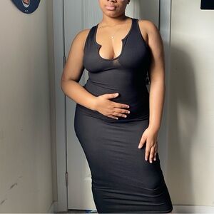 Black maxi dress